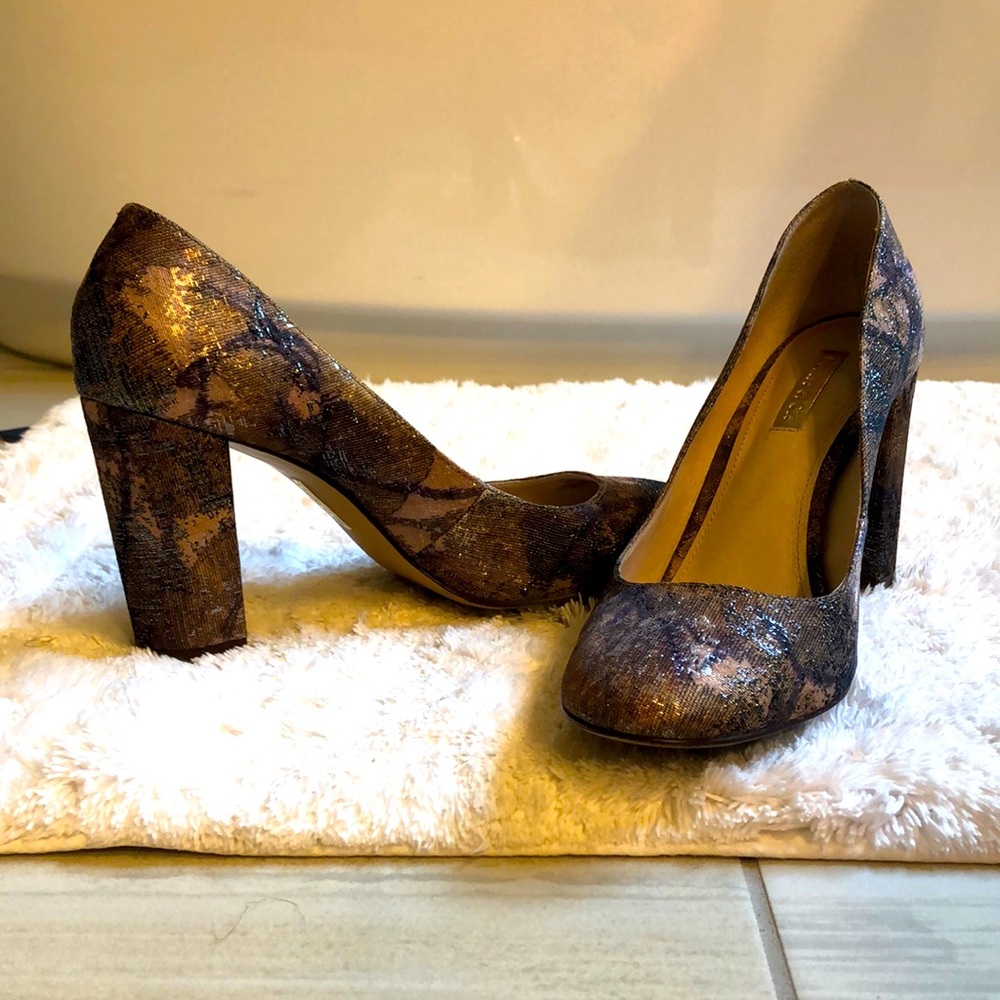 Louise et Cie almond toe block heels